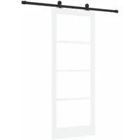 vidaXL Schiebetür ORKDAL Weiß und Schwarz 83 x 211 cm 3332000