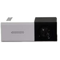 GelldG Mini Beamer, Pro-Mini-Projektor, Tragbarer Filmprojektor 1080p Mini-Beamer schwarz|weiß