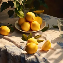 Glasbild LEMONS IV - bunt