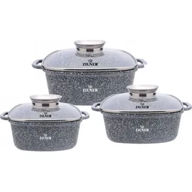 ZILNER Funktionelles 3Er Set Bratpfannen/Töpfe 2,8/4,4/6.5L Topfset Induktion, Töpfe beschichtet, Kochtopf Set| Kochgeschirr Set, Topfset induktionsgeeignet Zl-7077,