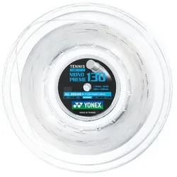 Yonex Tennissaite Monopreme 1.30 (Haltbarkeit+Kontrolle) weiss 200m Rolle