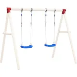 vidaXL Spielturm mit Schaukelsitzen Blau