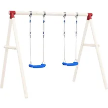 vidaXL Spielturm mit Schaukelsitzen Blau