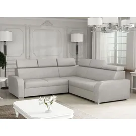 Mirjan24 Ecksofa Oslo 2rR2p, Eckcouch mit Schlaffunktion und Bettkasten, L-Form, Wohnzimmer (Farbe: Crown 16) - Grau