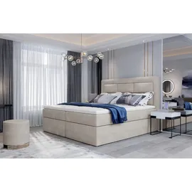 Best For Home Boxspringbett 140-180x200 mit Stauraum, H3 Matratze, Topper &Bettkasten | Paros 02 | 140x200 cm, Schlafzimmer, Betten, Boxspringbetten