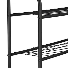 [en.casa] - Waschmaschinenregal Nordborg Metall 161x69x24,5 cm, Schwarz