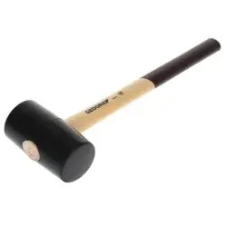 Gummihammer Holzgriff, ø65mm, Eschenstiel, 2 flachen Bahnen, 226 E-2