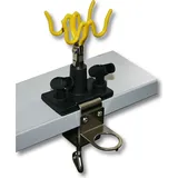 Wiltec Pistolenhalter passend für 4 Pistolen und 1 Manometer 85 x 110 x 210 mm zur Tischmontage