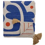 Bloomingville EVIAYA Decke 160 x 130 cm beige-blau