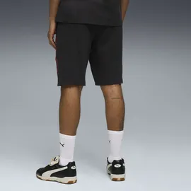 Puma Sporthose "RC Lens KING Sweat-Shorts Herren", Gr. L, Normalgrößen, schwarz (schwarz matte gold beige), Obermaterial: 32% Polyester, 68% Baumwolle. Taschenfutter: 100% Baumwolle. Besatz: 100% Polyester, unifarben, regular fit, Hosen Sporthose