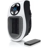 Brandson 500W Steckdosen Heizlüfter, Mini Keramikheizgerät mit Fernbedienung, Überhitzungsschutz, Automatische Abschaltung, Schwarz