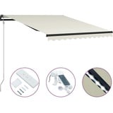 vidaXL Einziehbare Markise mit Windsensor & LED 300x250cm Creme