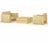 vidaXL 3-tlg. Garten-Lounge-Set Imprägniertes Massivholz Kiefer