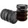 Mulex 2er Set Wave-Style Trinkgläser-Set in Schwarz Kaffeegläser Getränkebecher - 300 ml