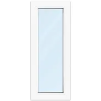 Fenster 40x100 cm, Kunststoff Profil aluplast IDEAL® 4000, Weiß, 400x1000 mm, einteilig festverglast, 2-fach Verglasung, individuell konfigurieren