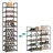 Songmics Schuhregal 28 x 45 x 173 cm schwarz / schwarz