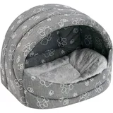 SuperKissen24. Hundehütte Indoor - Hundebett - Hundebox für Kleine Mittlere und Große Hunde und Katzen - Wasserdicht Hundehöhle - Katzenhöhle - 61x45x41 cm - Claw Grau