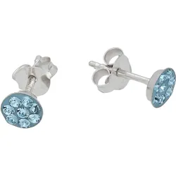 Paar Ohrstecker VIVANCE "Blaue Kristalle", silber (silber 925), Ohrringe, Damen, Silber 925 (Sterlingsilber)