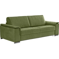 Egoitaliano Schlafsofa Cecilia, modern & elegant, erstklassiger Sitzkomfort, Dauerschläfer, inkl. Matratze und hochwertigem Metallbettrahmen, toller Schlafkomfort grün