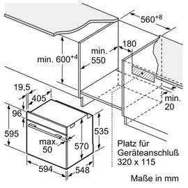 Bosch Serie 6 Einbau-Backofen HBG578BB3