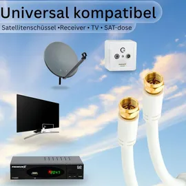 Premium X SAT Antennenkabel 25 m Weiß