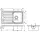 Hansgrohe S44 1 Becken rechts Einbauspüle Edelstahl Handbetätigung 870 x 510 mm