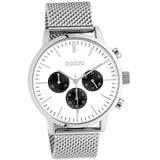 Oozoo Unisex Uhr C10910 Analog Quarzuhr Armband silber Timepieces D2UOC10910 - Silber