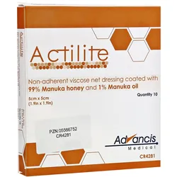 Advancis Pharma Actilite 5 x 5 cm Honig Wundauflage 10 St