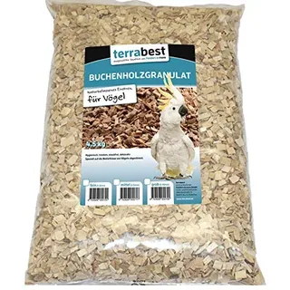 Terrabest Buchenholzgranulat, Einstreu für Vögel 4,5KG grob, mittel, fein (grob (4-10mm))