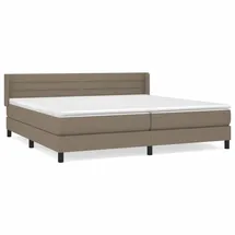 vidaXL Boxspringbett mit Matratze Taupe 200x200 cm Stoff - Taupe