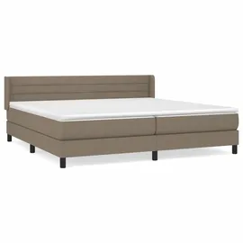 vidaXL Boxspringbett mit Matratze Taupe 200x200 cm Stoff - Taupe
