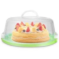 Azyvum Kuchen Transportbox Rund,Tortentransportbox mit Deckel und Griff,Tortenplatte mit Deckel,Aufbewahrungsbox,Kuchenbehälter,Kuchenplatte,BPA Frei Tortenbehälter,Tortenbox,Tortenteller,Tortenhaube