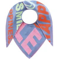 Zwillingsherz Dreieckstuch "Große Freunde", Damen, blau, Obermaterial: 50% Baumwolle, 50% Polyacryl, Modetücher, mit Schrift