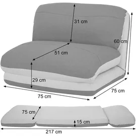 Mendler Schlafcouch Stoff 2-Sitzer Grün