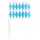 Papstar Deko-Picker 8 cm 200 St. Bayrisch Blau