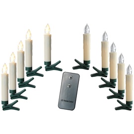 Expo-Börse GmbH 10 kabellose LED Kerzen inkl. Batterien und Fernbedienung