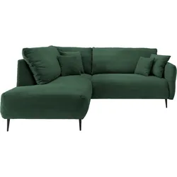 Ecksofa INOSIGN "Vanilla L-Form", grün, B:255cm T:190cm, Sofas, Armlehnenfunktion