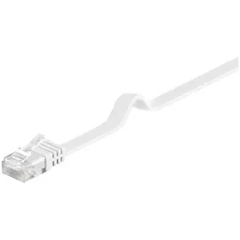 goobay CAT 5e Flach-Patchkabel, U/UTP, Weiß,
