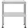 vidaXL Tisch für Räucherofen 40 x 28 x 44,5 cm silber
