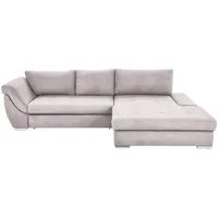 Carryhome Ecksofa, Rosa, Metall, 3-Sitzer, Füllung: Schaumstoff, Ottomane rechts, L-Form, 306x174 cm, Stoffauswahl, Liegefunktion, seitenverkehrt erhältlich, Wohnzimmer, Sofas & Couches, Wohnlandschaften, Ecksofas
