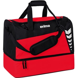 Erima Six Wings Sporttasche mit Bodenfach, rot/schwarz, M