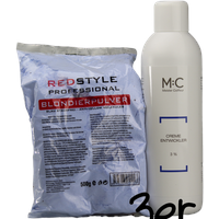 0,73€/100ml 3x Comair M:C Oxidant 3% - 1000ml + 500g Blondierpulver 1500 ml