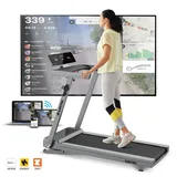 lotto New 2024 LOTTO Genio Laufband klappbar elektrisch,3.75 PS,bis 120kg,Bluetooth,Anyrun,Kinomap,Zwift,automatische Steigung,LED-Computer,1-16km/h,Laufgurtfläche 125x45cm