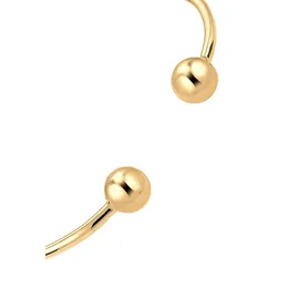 Elli Kugel Ball Geo Bangle Armreif 925 Sterling Silber goldfarben Größe 18