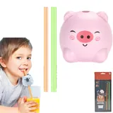 XIAOBAN Trinkhalme, die Überraschungsgeräusche erzeugen, wiederverwendbare Partyzubehör mit Tiermotiven, niedliche Musik-Trinkhalme, 9 Soundeffekte, Trinkwasser-Strohhalm für Kinder,