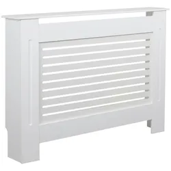 Kadima Design Moderne Heizkörperverkleidung mit Lamellen-Muster, Hochwertiges `Mdf`-Material. 112x19x82 cm