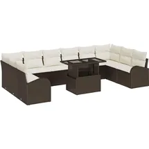 vidaXL Garten-Lounge-Set 11-tlg. braun
