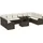 vidaXL Garten-Lounge-Set 11-tlg. braun