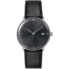 Junghans max bill Herren-Armbanduhr Schwarz mit Saphirglas