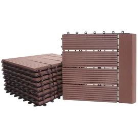 MCW WPC Bodenfliese Sarthe braun 30 x 30 cm 11 St.